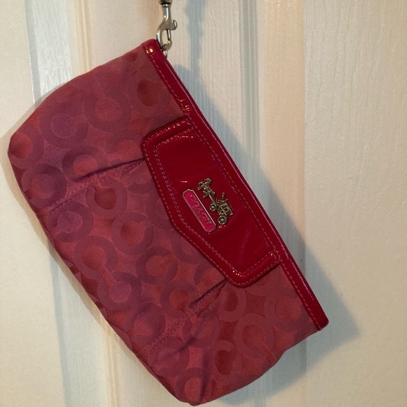 Coach Handbags - Coach Pink Wristlet/Clutch